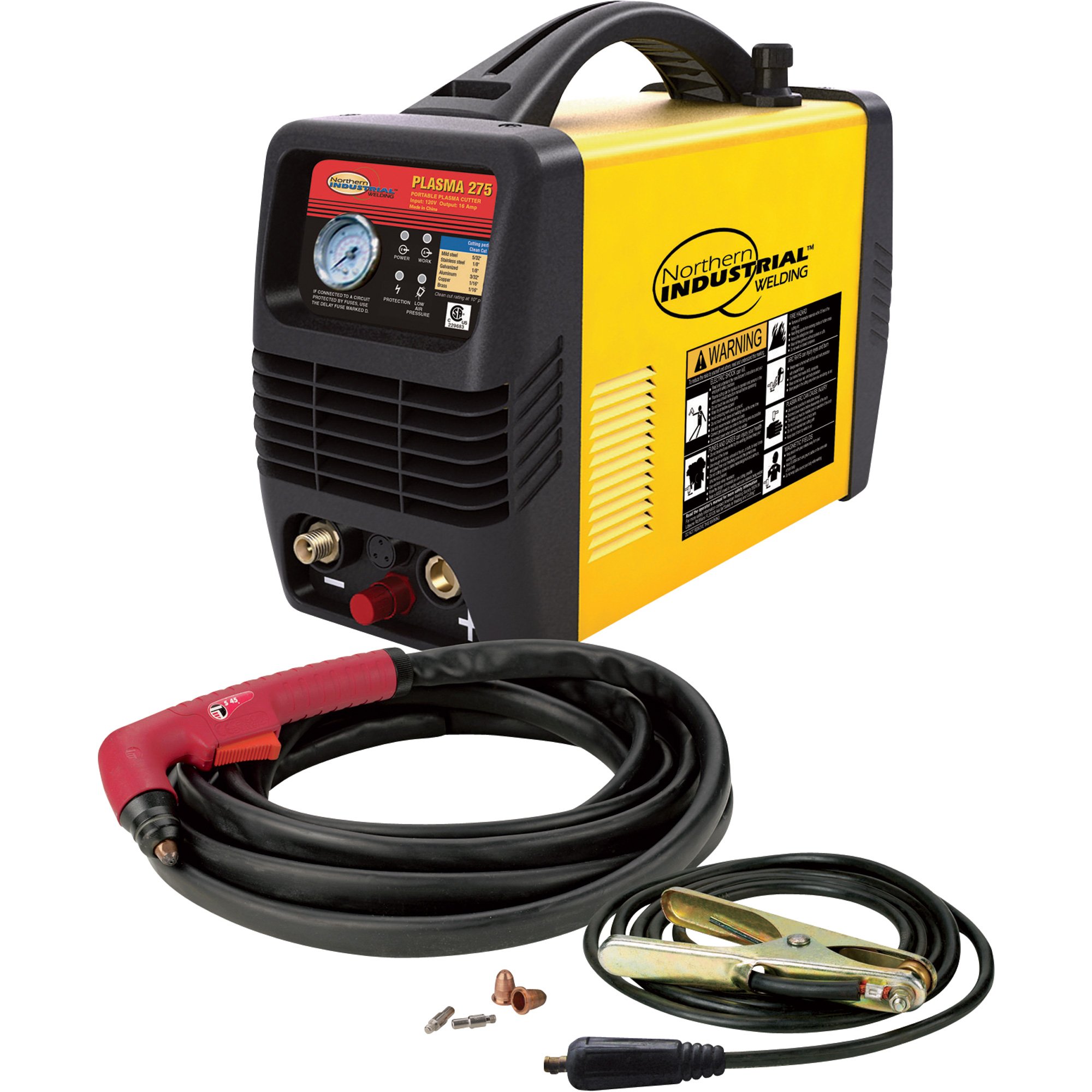 Please see replacement item# 45435. Northern Industrial Welders Plasma 275 115V Inverter-based Plasma Cutter — 20 Amp Output